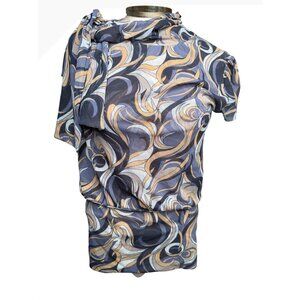 Y2k Sweet Pea Mesh top tunic Abstract Fairy Hippie Festival Empire Whimsigoth lg